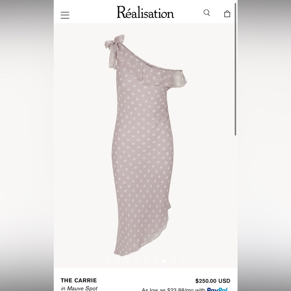 Never Worn! Realisation Par “The Carrie” in Mauve Spot. Size XS